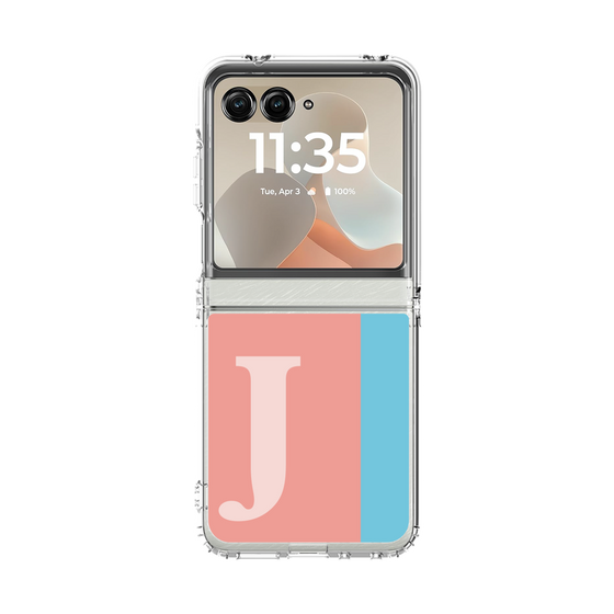 クリアケース［ オリジナル - initial color line - J pink ］
