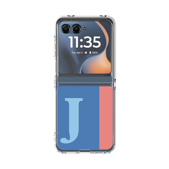 クリアケース［ オリジナル - initial color line - J blue ］