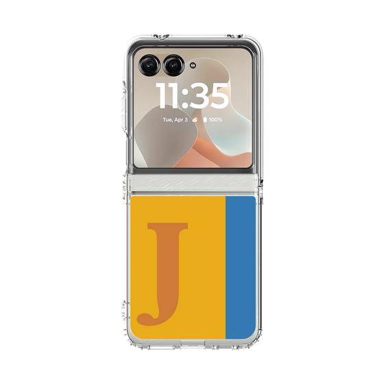 クリアケース［ オリジナル - initial color line - J orange ］