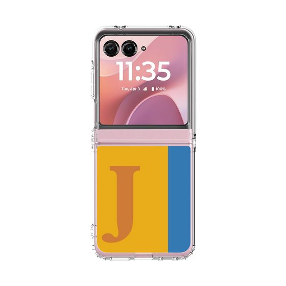 クリアケース［ オリジナル - initial color line - J orange ］