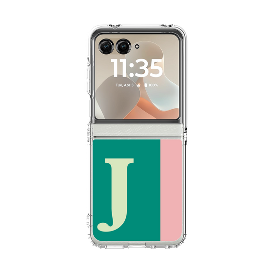 クリアケース［ オリジナル - initial color line - J green ］