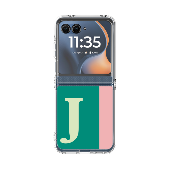 クリアケース［ オリジナル - initial color line - J green ］