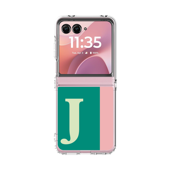 クリアケース［ オリジナル - initial color line - J green ］