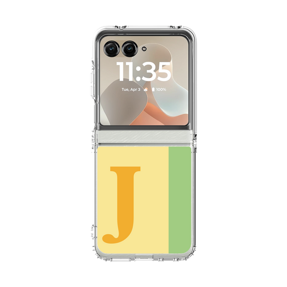 クリアケース［ オリジナル - initial color line - J yellow ］