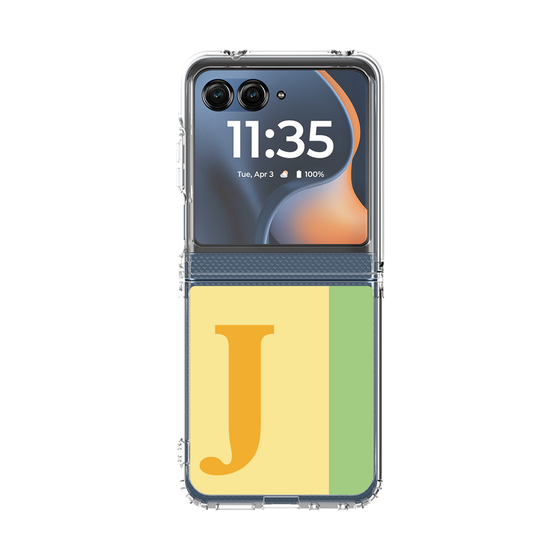 クリアケース［ オリジナル - initial color line - J yellow ］