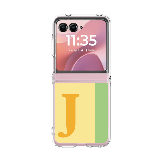 クリアケース［ オリジナル - initial color line - J yellow ］