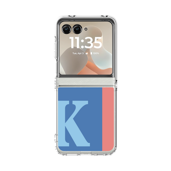 クリアケース［ オリジナル - initial color line - K blue ］