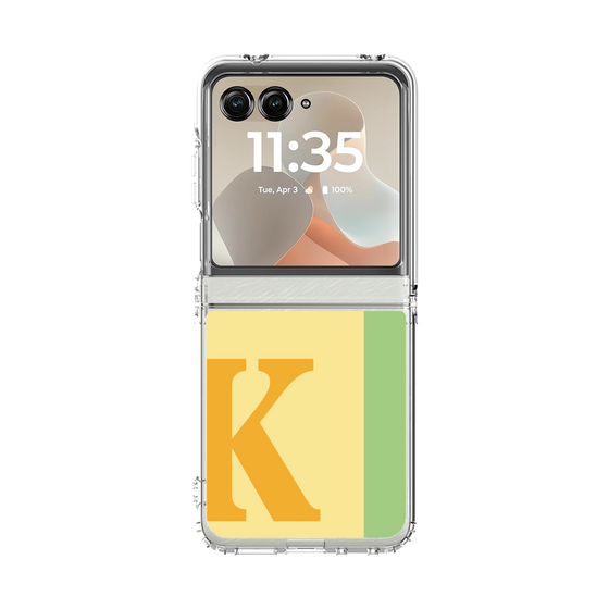 クリアケース［ オリジナル - initial color line - K yellow ］