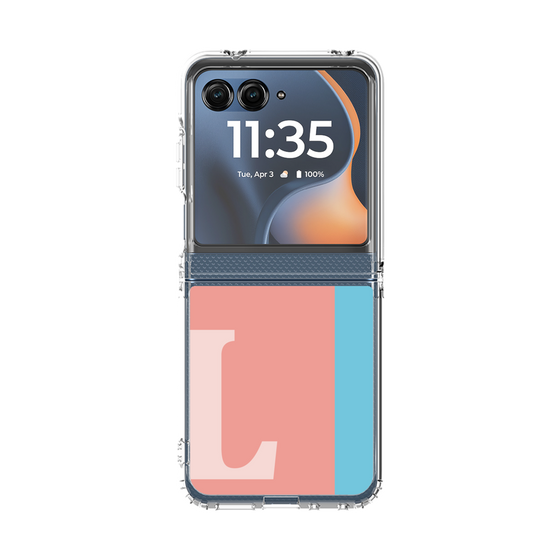 クリアケース［ オリジナル - initial color line - L pink ］