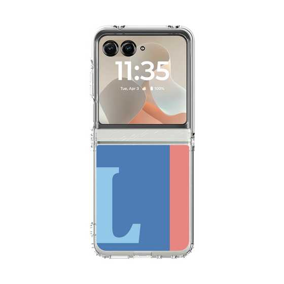 クリアケース［ オリジナル - initial color line - L blue ］