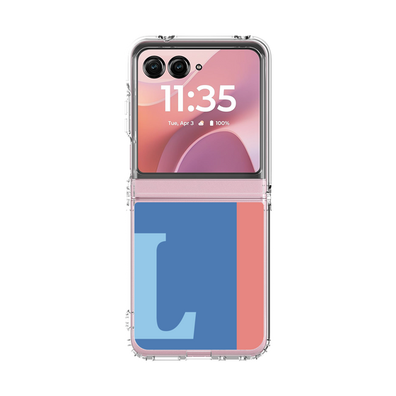 クリアケース［ オリジナル - initial color line - L blue ］
