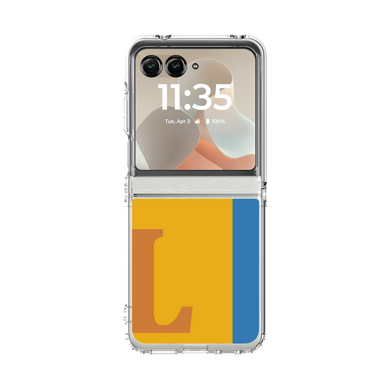 クリアケース［ オリジナル - initial color line - L orange ］