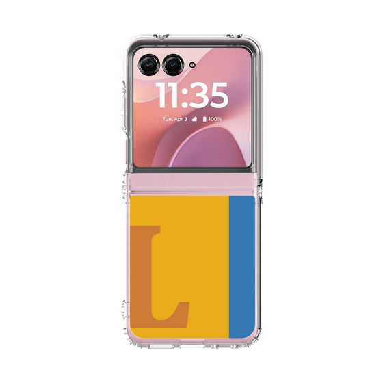 クリアケース［ オリジナル - initial color line - L orange ］