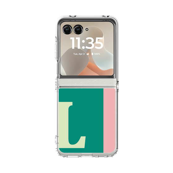 クリアケース［ オリジナル - initial color line - L green ］