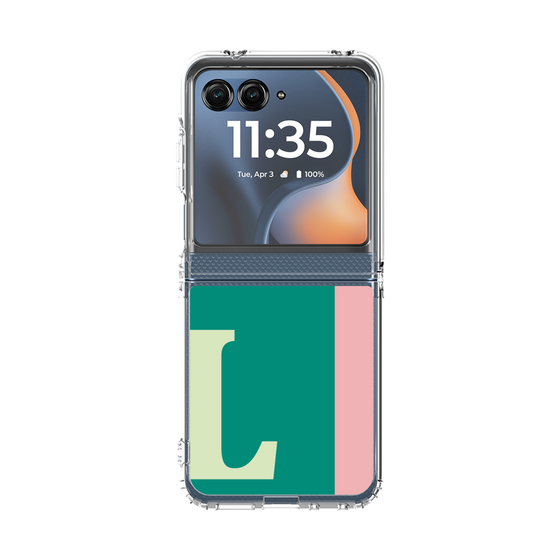 クリアケース［ オリジナル - initial color line - L green ］