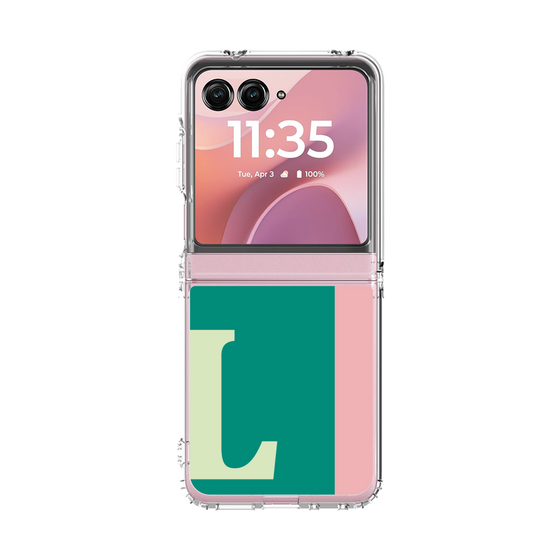 クリアケース［ オリジナル - initial color line - L green ］