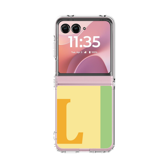 クリアケース［ オリジナル - initial color line - L yellow ］