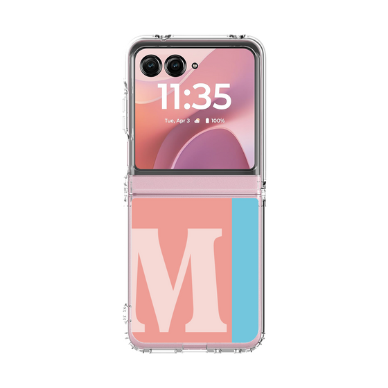 クリアケース［ オリジナル - initial color line - M pink ］