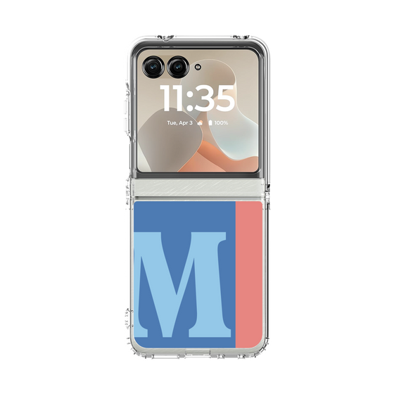 クリアケース［ オリジナル - initial color line - M blue ］