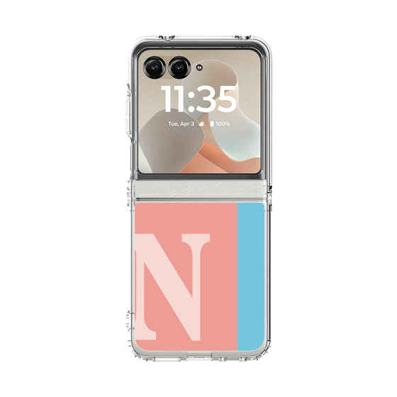 クリアケース［ オリジナル - initial color line - N pink ］