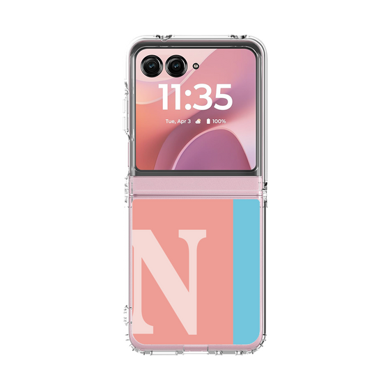 クリアケース［ オリジナル - initial color line - N pink ］