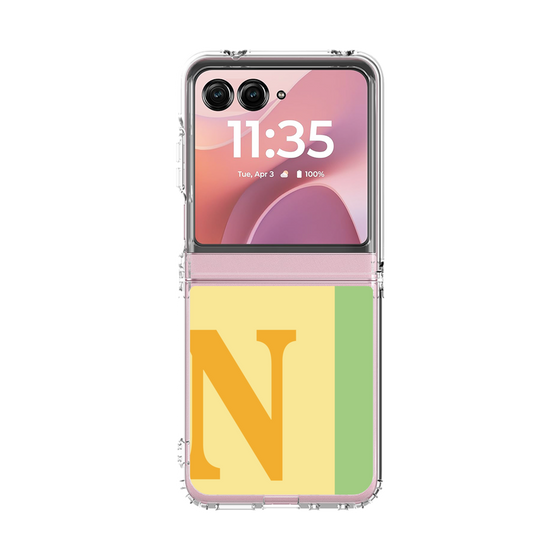 クリアケース［ オリジナル - initial color line - N yellow ］