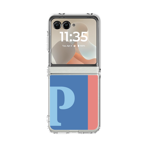 クリアケース［ オリジナル - initial color line - P blue ］