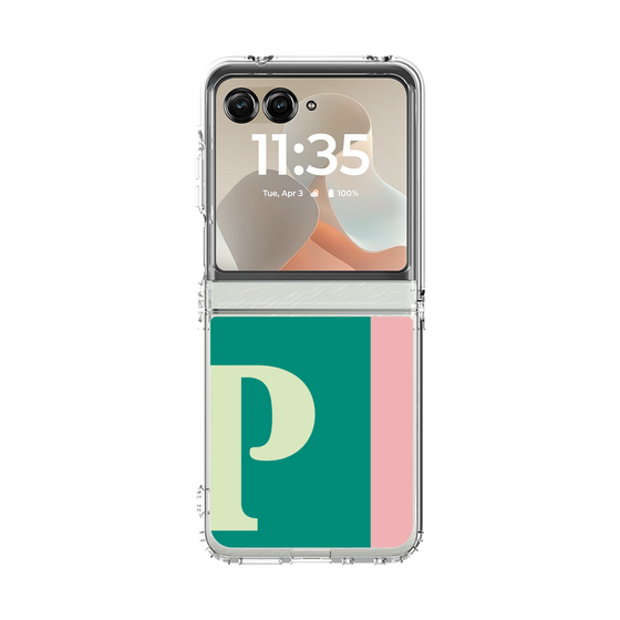 クリアケース［ オリジナル - initial color line - P green ］