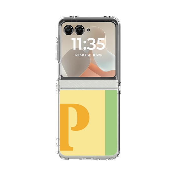 クリアケース［ オリジナル - initial color line - P yellow ］