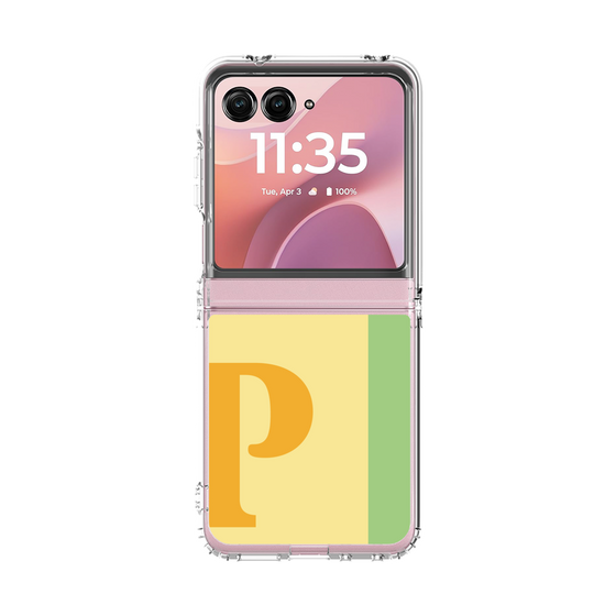 クリアケース［ オリジナル - initial color line - P yellow ］