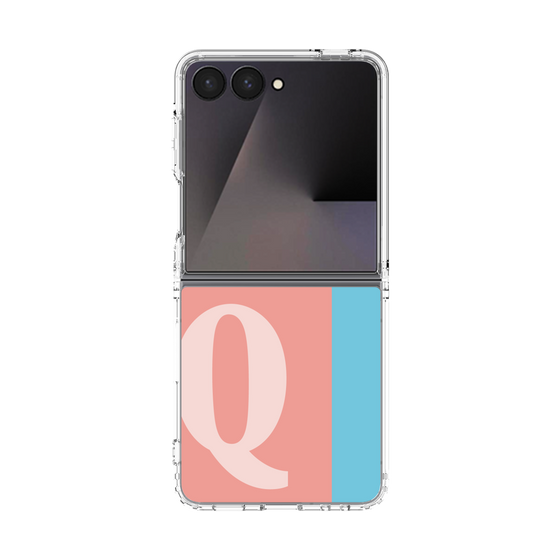 クリアケース［ オリジナル - initial color line - Q pink ］