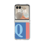 クリアケース［ オリジナル - initial color line - Q blue ］