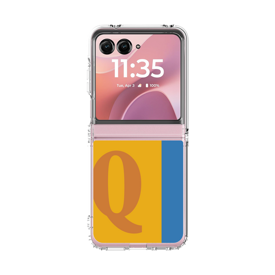 クリアケース［ オリジナル - initial color line - Q orange ］