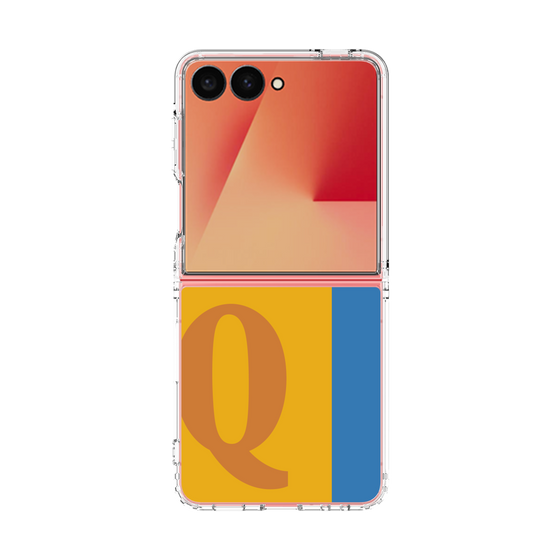 クリアケース［ オリジナル - initial color line - Q orange ］