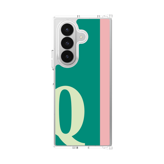 クリアケース［ オリジナル - initial color line - Q green ］