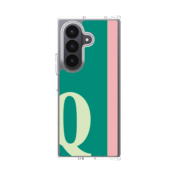 クリアケース［ オリジナル - initial color line - Q green ］