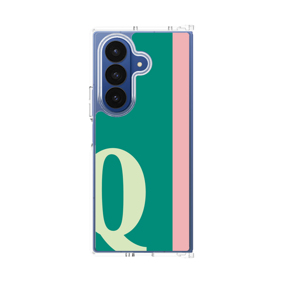 クリアケース［ オリジナル - initial color line - Q green ］