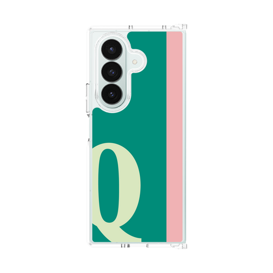 クリアケース［ オリジナル - initial color line - Q green ］