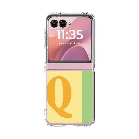 クリアケース［ オリジナル - initial color line - Q yellow ］