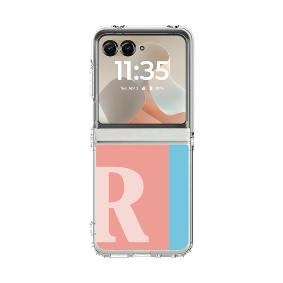 クリアケース［ オリジナル - initial color line - R pink ］
