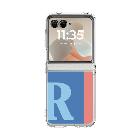 クリアケース［ オリジナル - initial color line - R blue ］