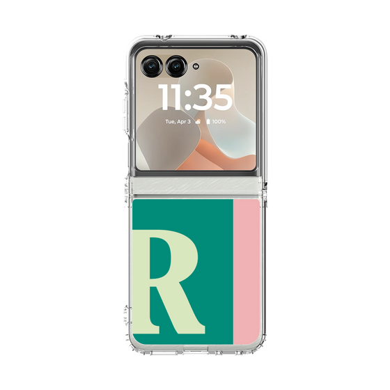 クリアケース［ オリジナル - initial color line - R green ］