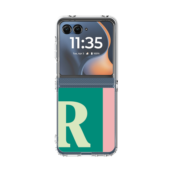 クリアケース［ オリジナル - initial color line - R green ］