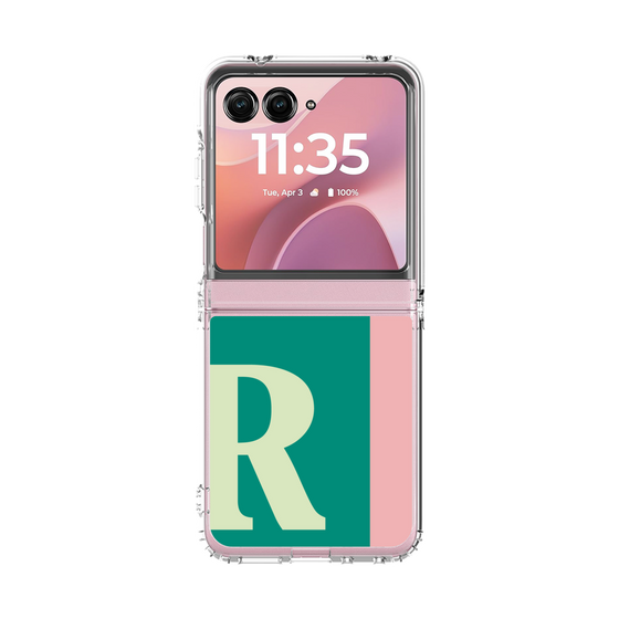 クリアケース［ オリジナル - initial color line - R green ］