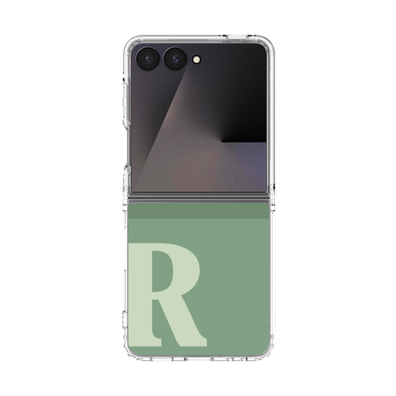 クリアケース［ オリジナル - initial two tone - R green ］