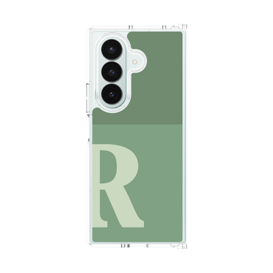 クリアケース［ オリジナル - initial two tone - R green ］