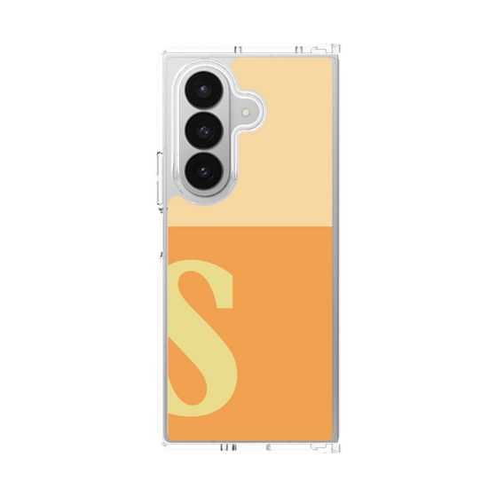 クリアケース［ オリジナル - initial two tone - S orange ］