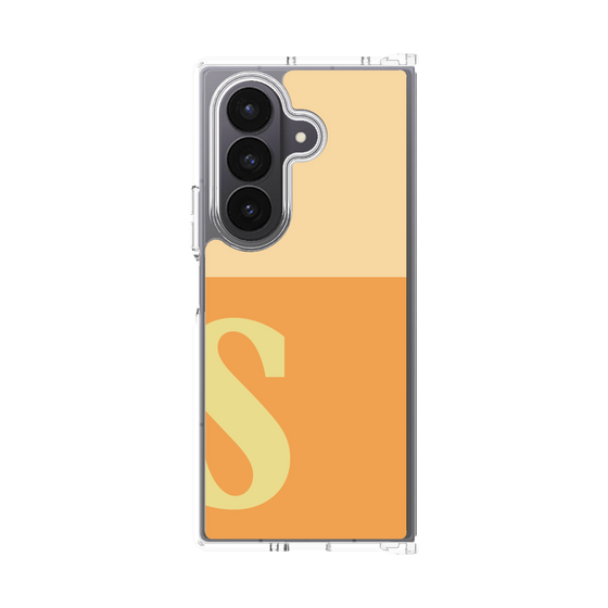 クリアケース［ オリジナル - initial two tone - S orange ］