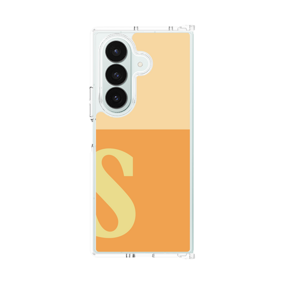 クリアケース［ オリジナル - initial two tone - S orange ］