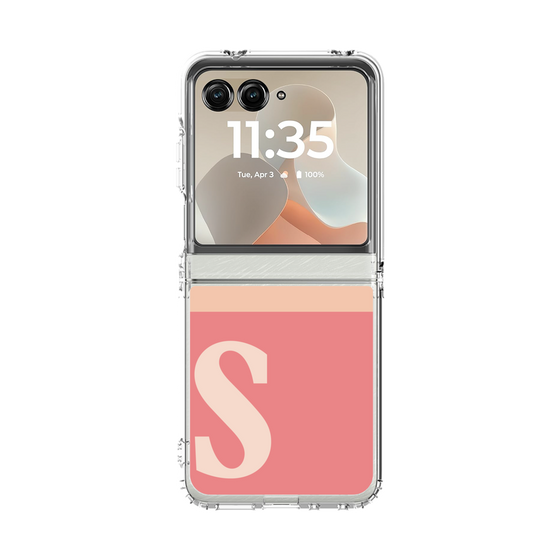 クリアケース［ オリジナル - initial two tone - S pink ］